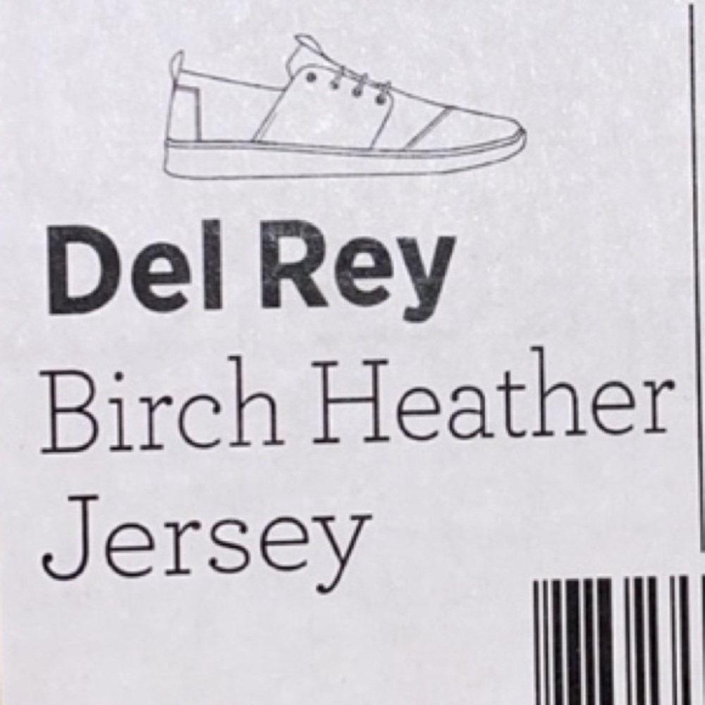 EUC TOMS DEL REY Sneakers, Birch Heather Jersey, Sz 6.5, Like new, Kicks - Picture 14 of 15